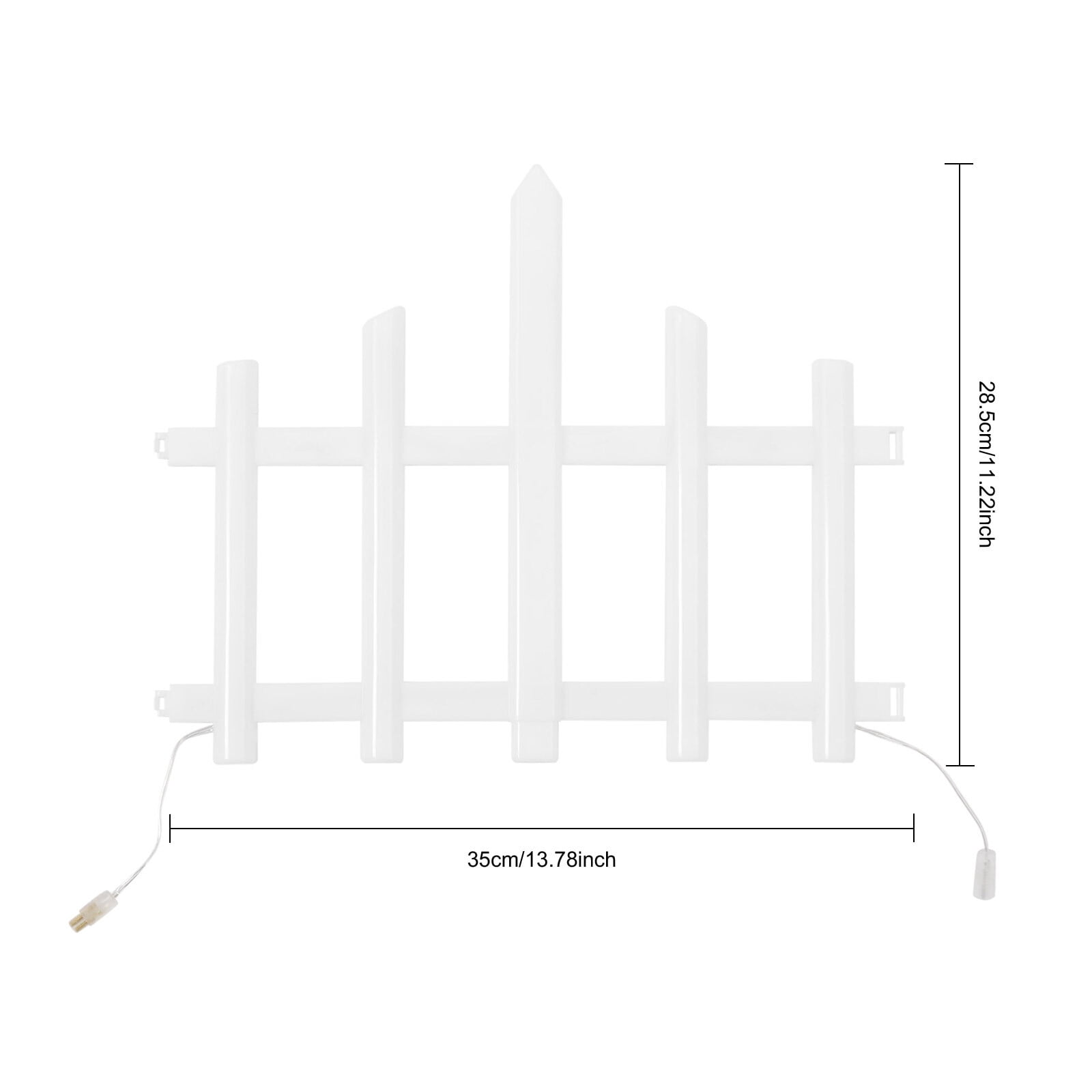 Christmas Decorations Light, Christmas Fence Lights, Decorative Lights Edging Garden Border with LED Lights for Garden Landscape Patio Yard Path Home