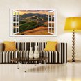 thumbnail image 2 of Window View of Terrace Canvs Art Fake Open Window Wall Art Terrace Framed Painting For Livingroom Office Bedroom Ready to Hang, 2 of 6