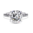 thumbnail image 3 of AFFY Solitaire Engagement Ring | Center 10MM Cushion Cut Lab Created Moissanite Promise Rings For Women In 14K Solid White Gold Jewelry Gift for Her | Ring Size-9, 3 of 5