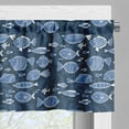 thumbnail image 3 of Ambesonne Ocean Window Valance, Tropic Fish Moss Leaves, 54" X 18", Blue Indigo Royal Blue, 3 of 5