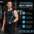 thumbnail image 2 of Fitness Top, Summer Men's Tight Quick-Dry Shirt, Sleeveless Sweat-Absorbing Quick-Dry T-Shirt (Black Sleeveless L), 2 of 3