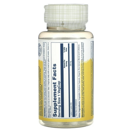 Solaray L-Lysine 500mg | Amino Acid | Healthy Cognitive, Immune System & GI Function, Bones, Joints & Skin Support | 60 VegCaps