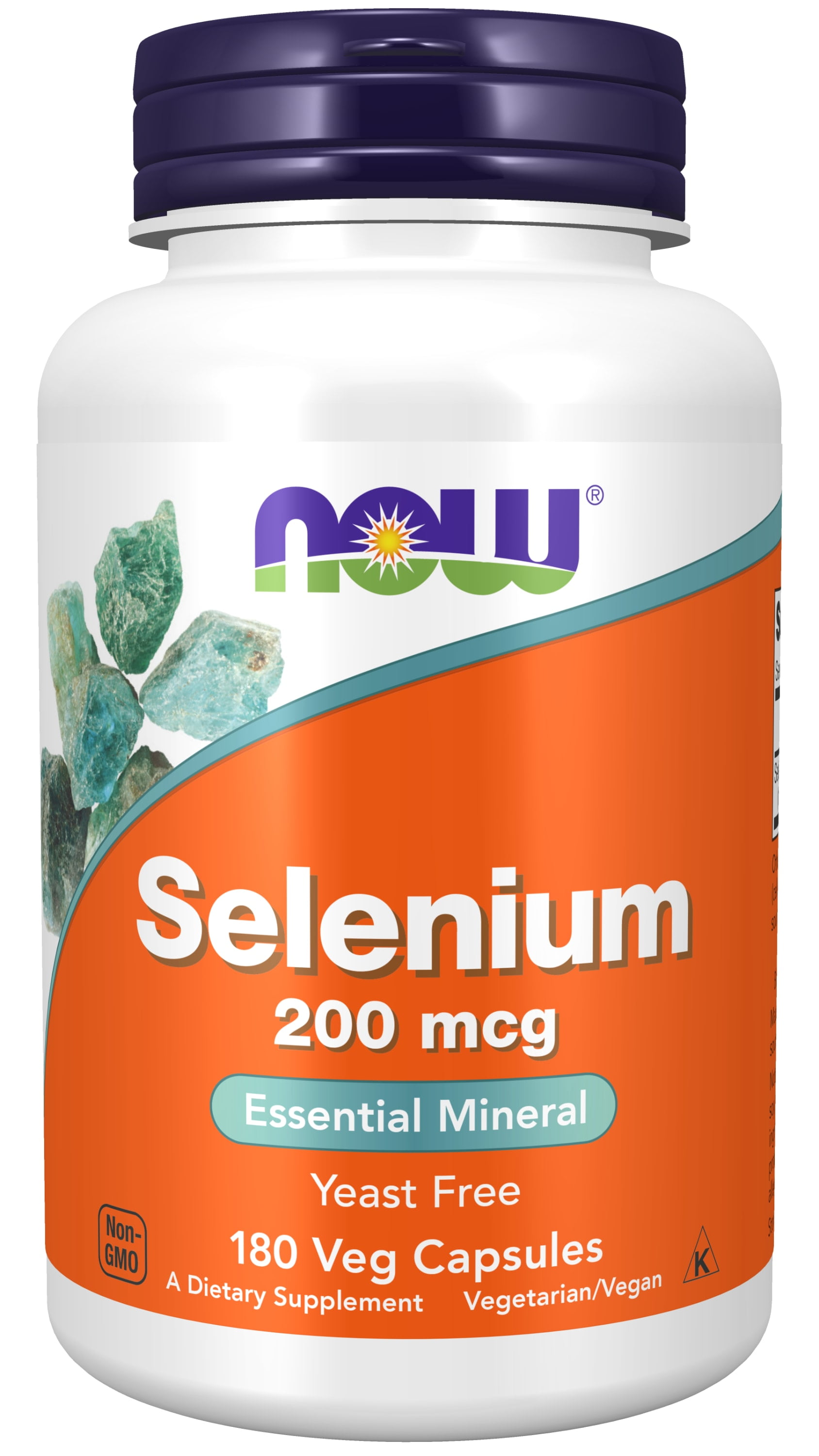 NOW Supplements, Selenium (L-Selenomethionine) 200 mcg, Essential Mineral*, 180 Veg Capsules