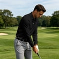thumbnail image 6 of Fabrcox Men's Long Sleeve Polo Shirts Quick Dry Henley Collared Golf Shirts for Men Athletic Work Lightweight Casual Mens Dress Shirt Black XXL, 6 of 8