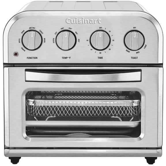 Restored Cuisinart TOA-28FR Compact Air Fryer Toaster Oven, Silver (Refurbished)