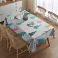 thumbnail image 2 of Merry Christmas Table Cover Wrinkle Resistant Washable Tablecolths Table Covers Triangle Tree Gingerbread Man Table Cloths for Christmas Party Decorations Favors Rectangle,60x84inches, 2 of 5