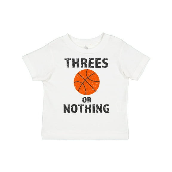 Inktastic Basketball Threes or Nothing Boys or Girls Toddler T-Shirt