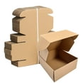 thumbnail image 3 of Tab Locking Shipping Boxes Set of 25 | 8" x 6" x 4" inch  (20 x 15 x 10 cm), Brown Cardboard Mailer Boxes for Small Business Packaging Mailing Suppplies, Moving and Storage, 3 of 7