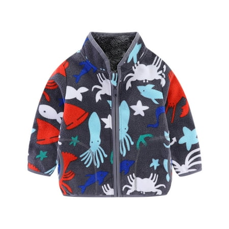 

Kids Jackets for Girls Boys Kids Baby Warm Boys Cartoon Winter Warm Fleece Jackets Sweatshirt Coats