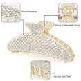 thumbnail image 5 of 2 pinzas para el pelo con diamantes de imitación de Ahoney, pinzas de metal con forma de garra de 4,53 pulgadas, pinzas para el pelo con diamantes para mujer, bonitas pinzas para el pelo con perlas a JAMW Sencillez, 5 of 5