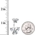 thumbnail image 2 of Body Candy Womens 316L Steel Navel Ring Piercing Clear Double Butterfly Double Mount Belly Button Ring, 2 of 2