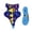 Dark Blue, variant on SeekLGT Small Pet Harness and Leash Set Adjustable Guinea Pig Harness with Cute Dinosaur Print Mesh Vest for Ferrets and Hamsters Soft Breathable 1 Set