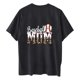 thumbnail image 4 of Fiudx Camisas de Mujer Camiseta de Manga Corta con Cuello Redondo y Estampado Informal con Estampado Frontal y Trasero de Béisbol para Mujer, 4 of 7