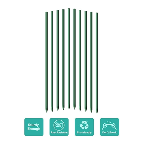 EcoStake Garden Stakes For Plants Tree Vegetables Stakes Fence Post 4-Feet, 1/2-Inch Dia, 10 Pack