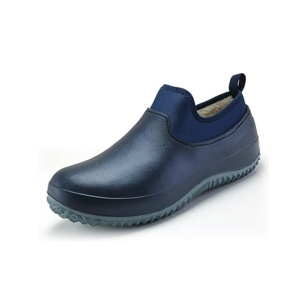

Ritualay Unisex Chef Shoes Slip On Overshoes Waterproof Work Shoe Comfort Lightweight Flats Garden Kitchen Oil Resistant Blue US 10 Men