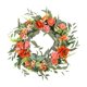 thumbnail image 1 of Corona de hojas de peonía de simulación, corona de puerta delantera, corona de flores artificiales para decoración del hogar de verano, para, 1 of 9