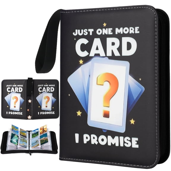 4 Pocket Trading Card Binder with Sleeves, Premium PU Card Binder Card Collection Binder, Collectible Card Albums Card Folder for MTG, TCG, Sports Cards, Game Cards