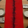 thumbnail image 5 of Red Black Ombre Table Runner, Modern Abstract Art Washable Cotton Linen Table Runners 90 Inches Long, Dresser Scarf Runner for Dining/Coffee/Kitchen/Hallway Tables 13''x90'', 5 of 9