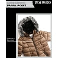 thumbnail image 3 of Steve Madden Women's Faux Fur Lining Winter Coat - Long Length Quilted Parka Jacket for Women (S-3X), 3 of 7