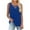 Blue, variant on Htigea Clearanc Women's V Neck Tank Tops Casual Summer Button Down Sleeveless Shirts Casual Party Daily Army Green,L