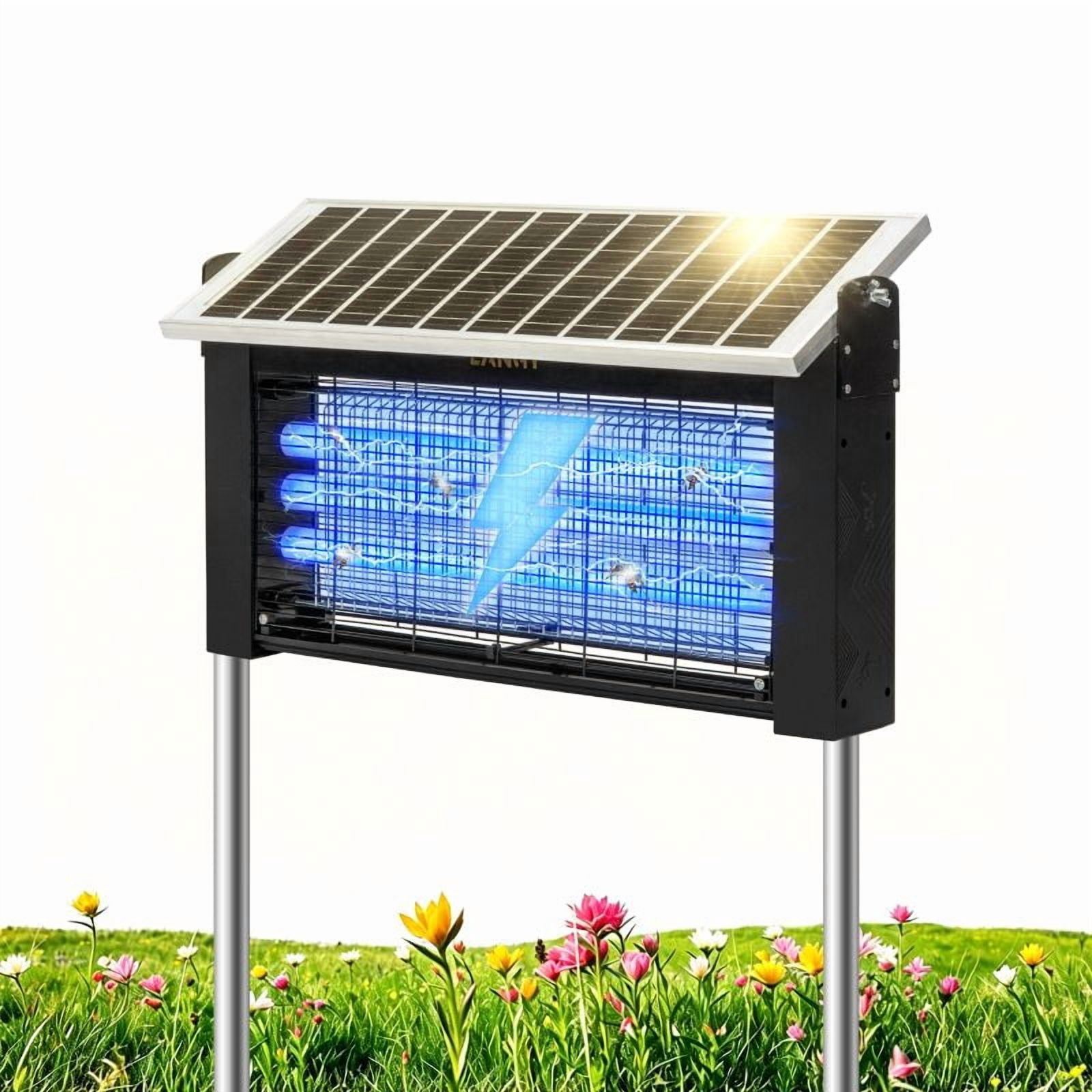 20W Solar Bug Zapper Outdoor - High Powered Electric Mosquito Killer & Insect Zapper, Waterproof Fly Light Trap for Garden, Patio, Camping