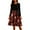Deep Red, variant on Christmas Dresses for Women Women's Fashion Round Casual Slim Fit Christmas Print Large Swing Long Sleeve Dress for Holiday Party,Army Green,L