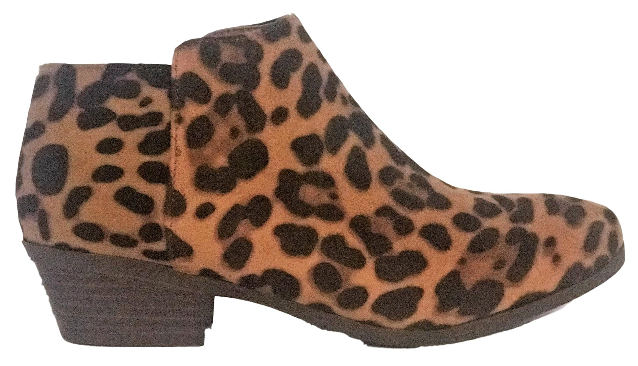 short leopard booties