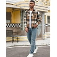 thumbnail image 4 of COOFANDY Men's Plaid Jacket Button Up Jacket Overshirt Fall Fashion Shirt with Pockets, 4 of 6