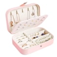 thumbnail image 1 of Caja de viaje YMAO para joyas, pequeña, organizadora de piel sintética, rosa, 1 of 1