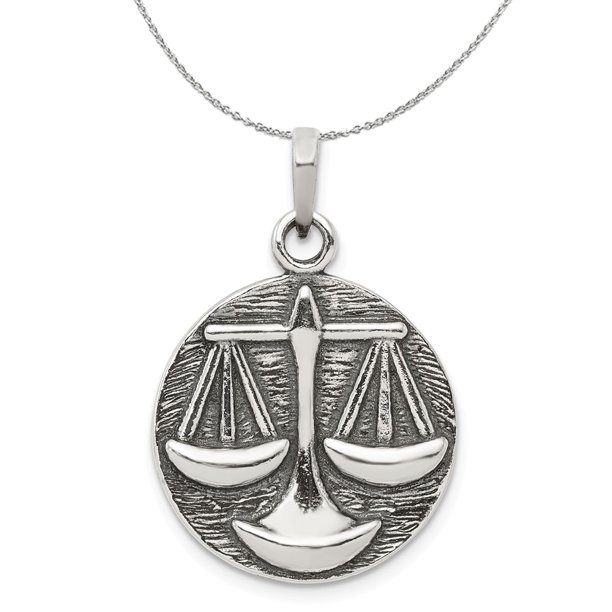 Black Bow Jewelry Company Sterling Silver Libra the Scale Zodiac