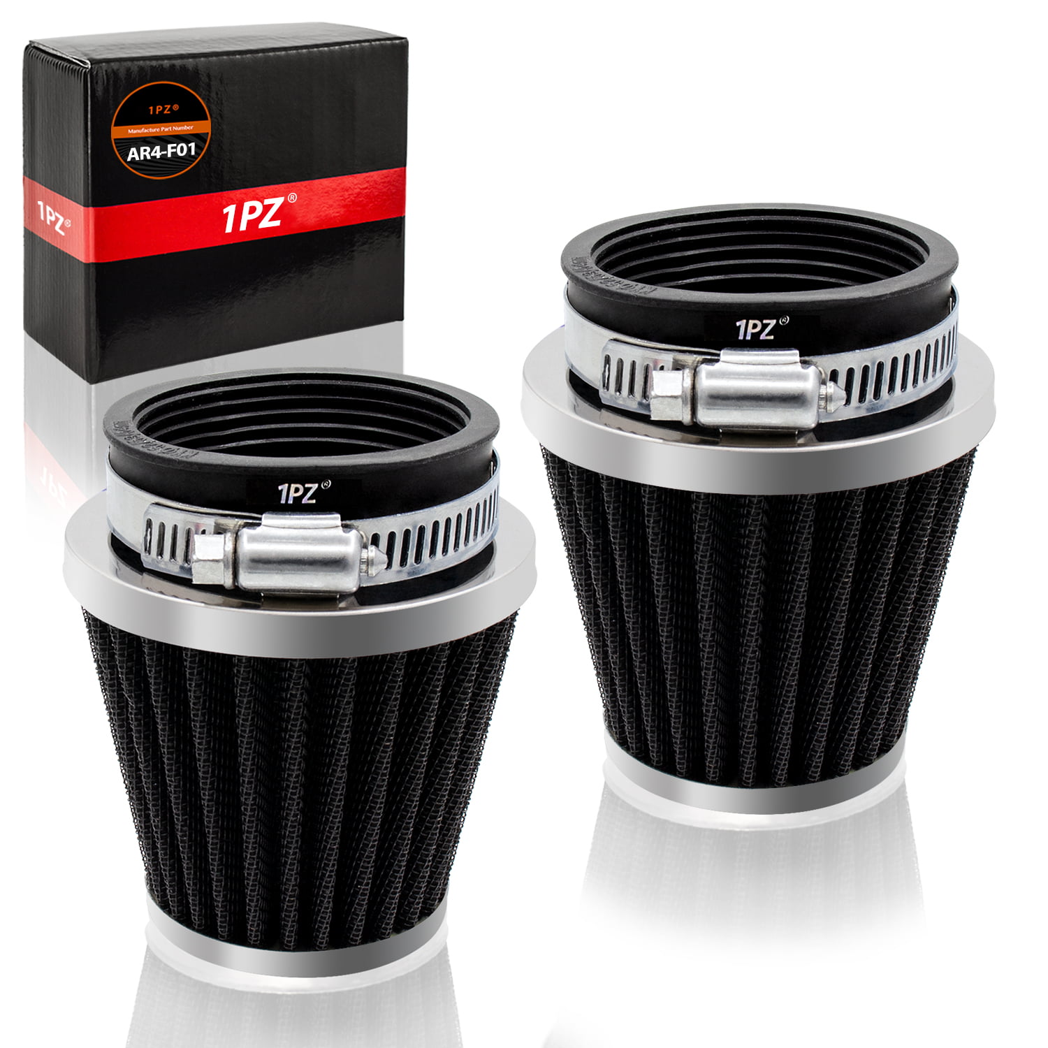 50mm Motorcycle Air Filter Cleaner For BMW Kawasaki Suzuki Scooter Cone Intake