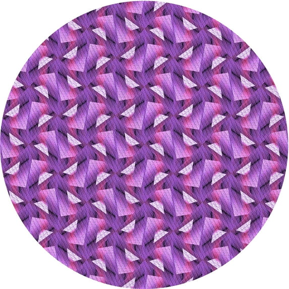 Ahgly Company Indoor Square Patterned Heliotrope Purple Area Rugs, 3' Square