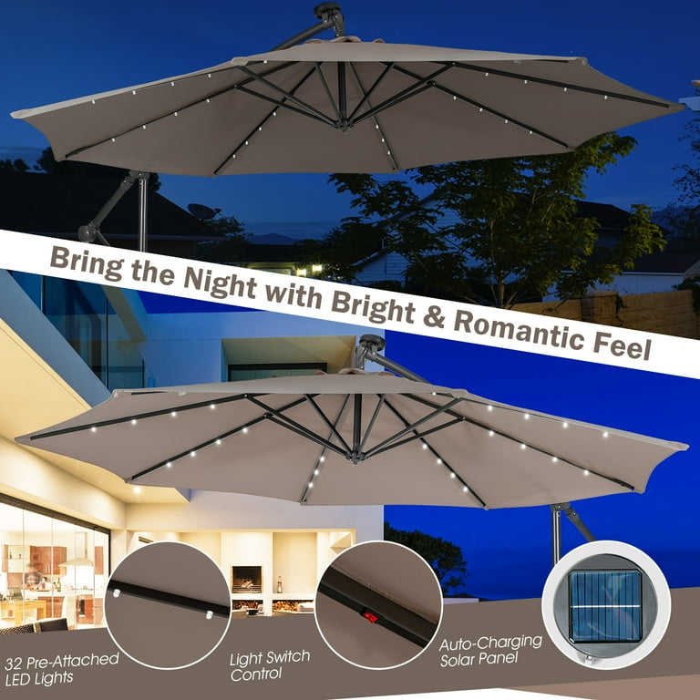 Patiojoy 10FT Large Backyard Patio Umbrella with Base 32