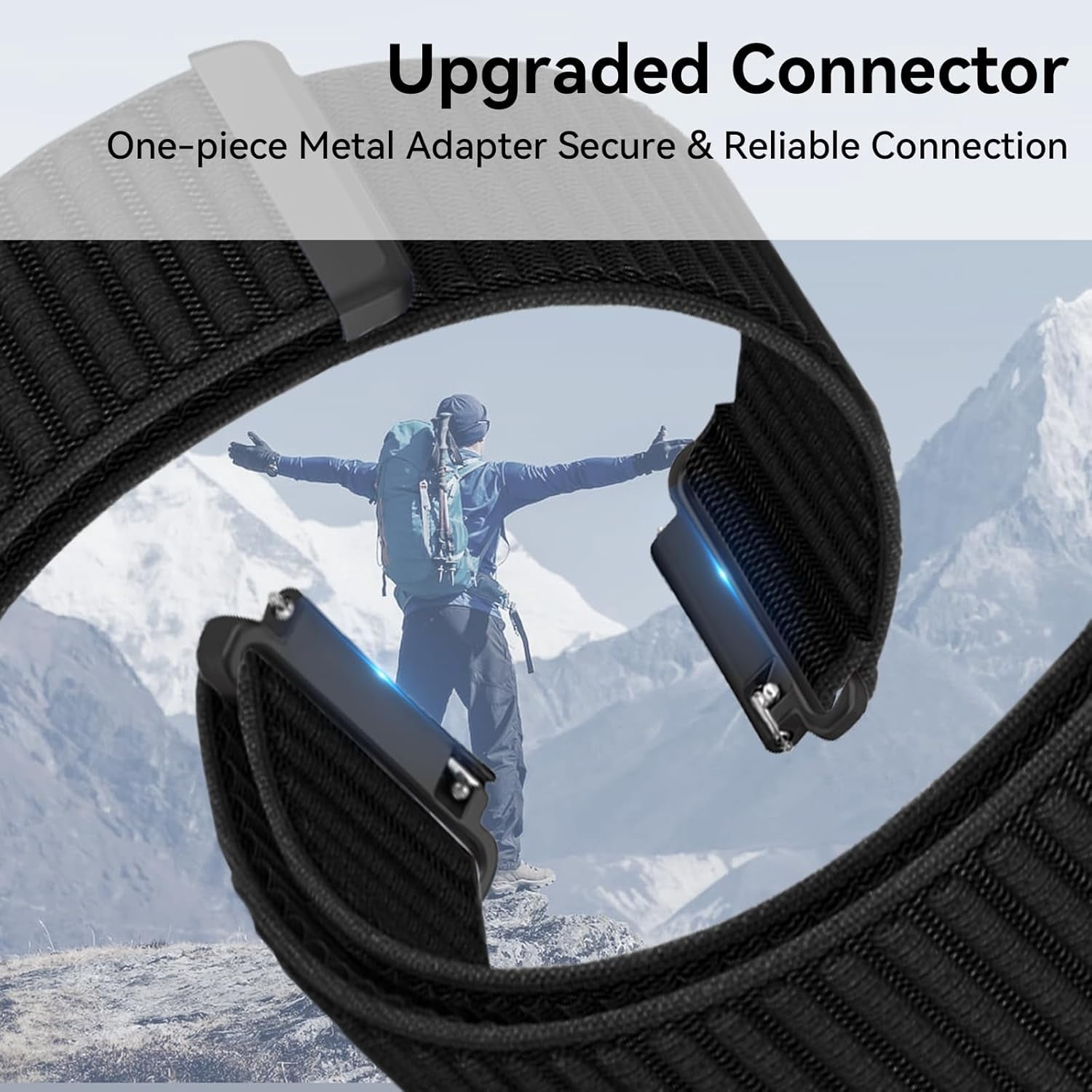 CRKMGS-Hook Loop 18mm Watch Band Compatible with Garmin Vivoactive 4S/Vivoactive 3S/Venu 4 41mm/Venu 3S/2S Band, Soft Nylon Breathable Sport Smartwatch Bands for Garmin Forerunner 255S/265S Strap Wom