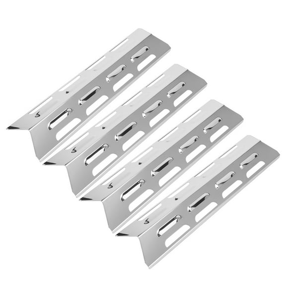 4 Pieces Stainless Steel Heat Plate Shield Flame Tamers for Cover Outdoor BBQ Heat Tent Grill Replacement Par