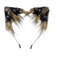 thumbnail image 2 of Diadema con orejas de gato para Halloween, accesorio decorativo de moda para mascaradas Vidrio amarillo, 2 of 8