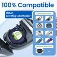 thumbnail image 2 of JJEAN-Paper White Tape Compatible with DYMO LetraTag Refills 12mm x 4m 1/2'' x 13', Replace for DYMO Label Maker Refills 91330 10697 LT Label Tape for Letra Tag LT-100H LT-100T 200B QX50, 5-Pack, 2 of 4