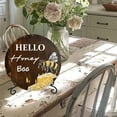thumbnail image 3 of snowsun Round Spring Metal Tin Sign Hello Honey Bee Vintage Metal Signs Rustic Wall Decor for Home Porch Living Room Greenhouse Farmhouse Yard Garden Indoor Outdoor 8 Inch, 3 of 12