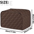 thumbnail image 5 of JOONOR Polyester Quilted Toaster Cover for 2 Slice Toaster, Kitchen Small Appliance Cover Fingerprint and Greasy Protection, Machine Washable Toaster Dustproof Cover. (Brown, 11.5 x 8 x 8 in), 5 of 5