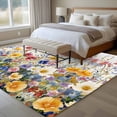 thumbnail image 4 of Spring Floral Large Area Rugs 6x9 ft Wildflower Summer Flower Washable Rug Non Slip Indoor Carpet Absorbent Floor Mat for Living Room Bedroom Dining Room, 4 of 9