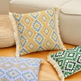 thumbnail image 5 of Unique Bargains Boho Throw Pillow Covers Geometric Pattern Cushion Cases 18" x 18" Green, 5 of 7