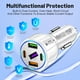 thumbnail image 4 of Cargador de coche de 5 puertos 75W USB 3.1A Tipo-C USB QC3.0 PD30W Cargador de teléfono (Blanco) Hugtrwg  Nuevos Originales, 4 of 9