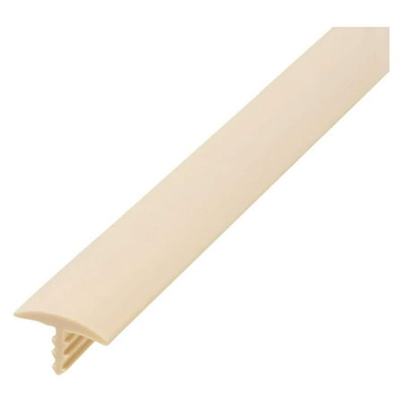 

Plastic T-molding 1/2 Inch Beige Flexible Polyethylene Center Barb Tee Moulding 250 Foot Coil