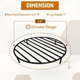 thumbnail image 2 of Fire Pit Grate, Heavy Duty Iron Round Firewood Grate, Round Wood Fire Pit Grate 24", Firepit Grate with Black Color  Fire Grate with 4 Removable Round Legs for Burning Fireplace and Firepits, 2 of 7