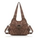 thumbnail image 1 of Bolso Hobo Angel Barcelo, amplio y moderno para mujer, color marrón, 1 of 7