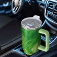 thumbnail image 4 of 1pc green 40oz Tumbler with Straw & Handle - Insulated Stainless Steel Cup | Holiday Gift for Man Women (Christmas, Valentine's, Birthday), 4 of 5