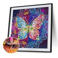 thumbnail image 1 of Cuadros Decorativos Kit de pintura de diamante luminoso de forma especial DIY 5D Craft (mariposa LZYG14) Ehuebsd embutido en tela, 1 of 1