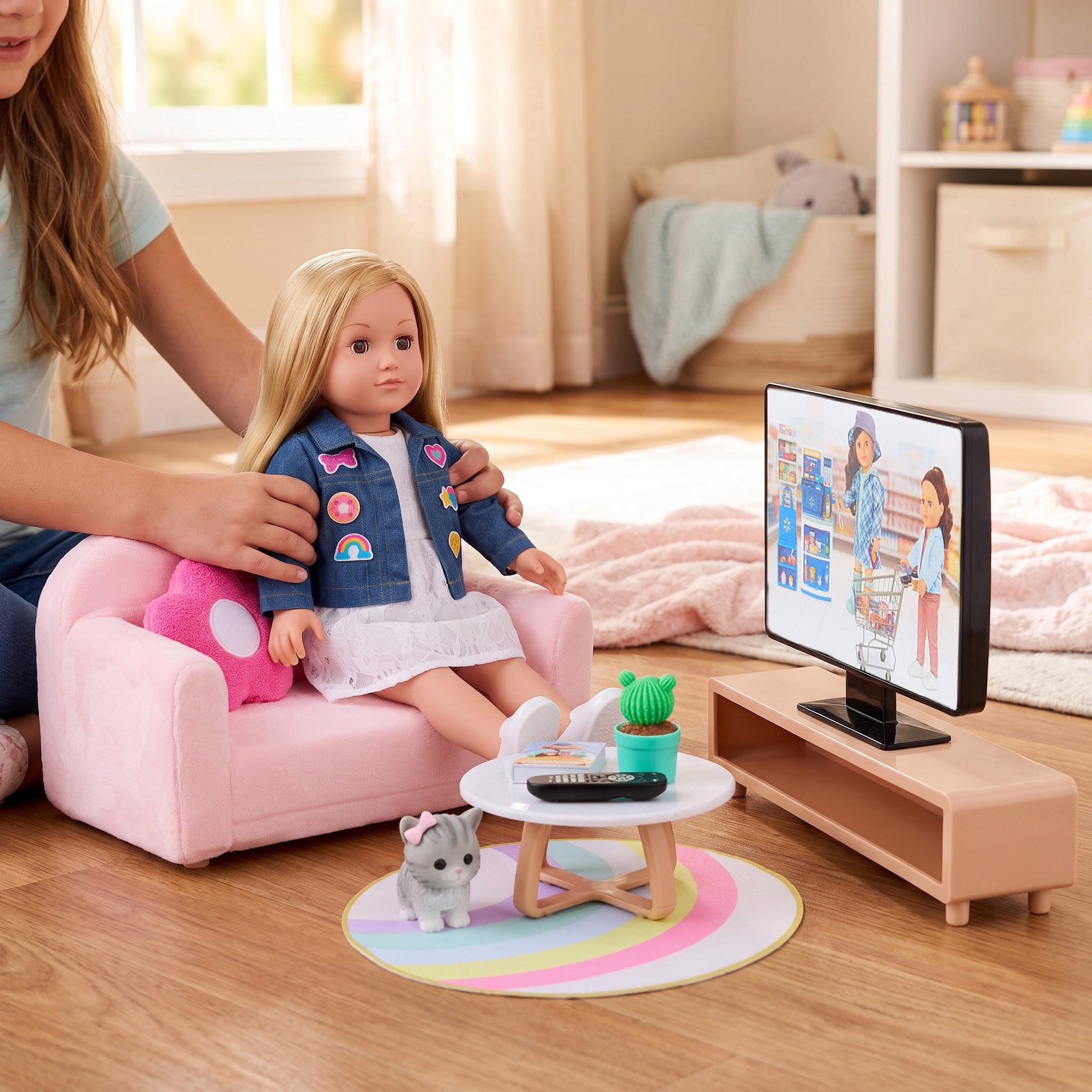 My Life As Living Room Play Set for 18-Inch Dolls, 10 Pieces