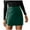 Green, variant on OSOLU Women Leather Shiny Solid Color Irregular Mini Skirt Pencil Skirt Leisure Women Tops Dressy Casual