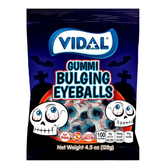 Vidal Halloween Gummi Bulging Eyeball Candies 4.5 Ounce Bag